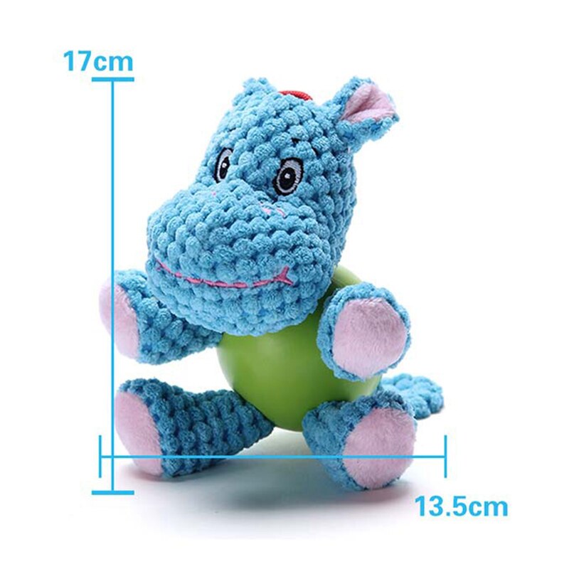 Dog Toys for Small Dogs Molar Bite Rubber Chew Small Toys Interactive Cute Dogs Teeth Cleaning Pets Accessories Monkey Pattern: Blue Hippo