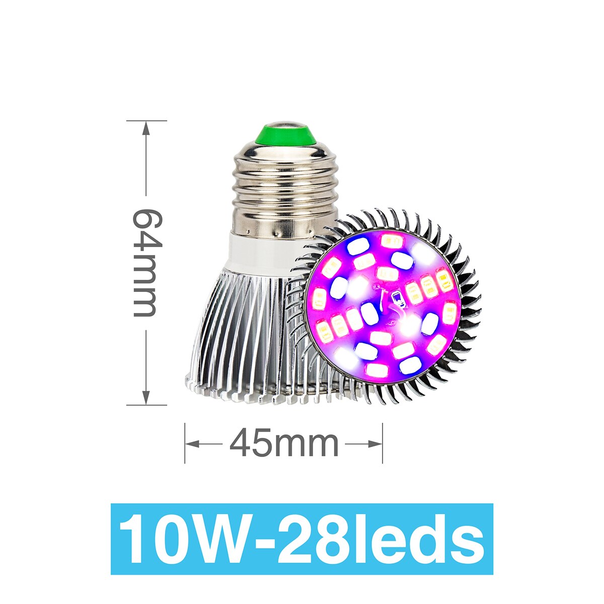 LED Grow Lamp 5W 10W 30W 50W 80W 85-265V Full Spectrum E27 Grow Light Bulb UV IR DIY For Garden Plants Flower Hydroponics Growth: 10W