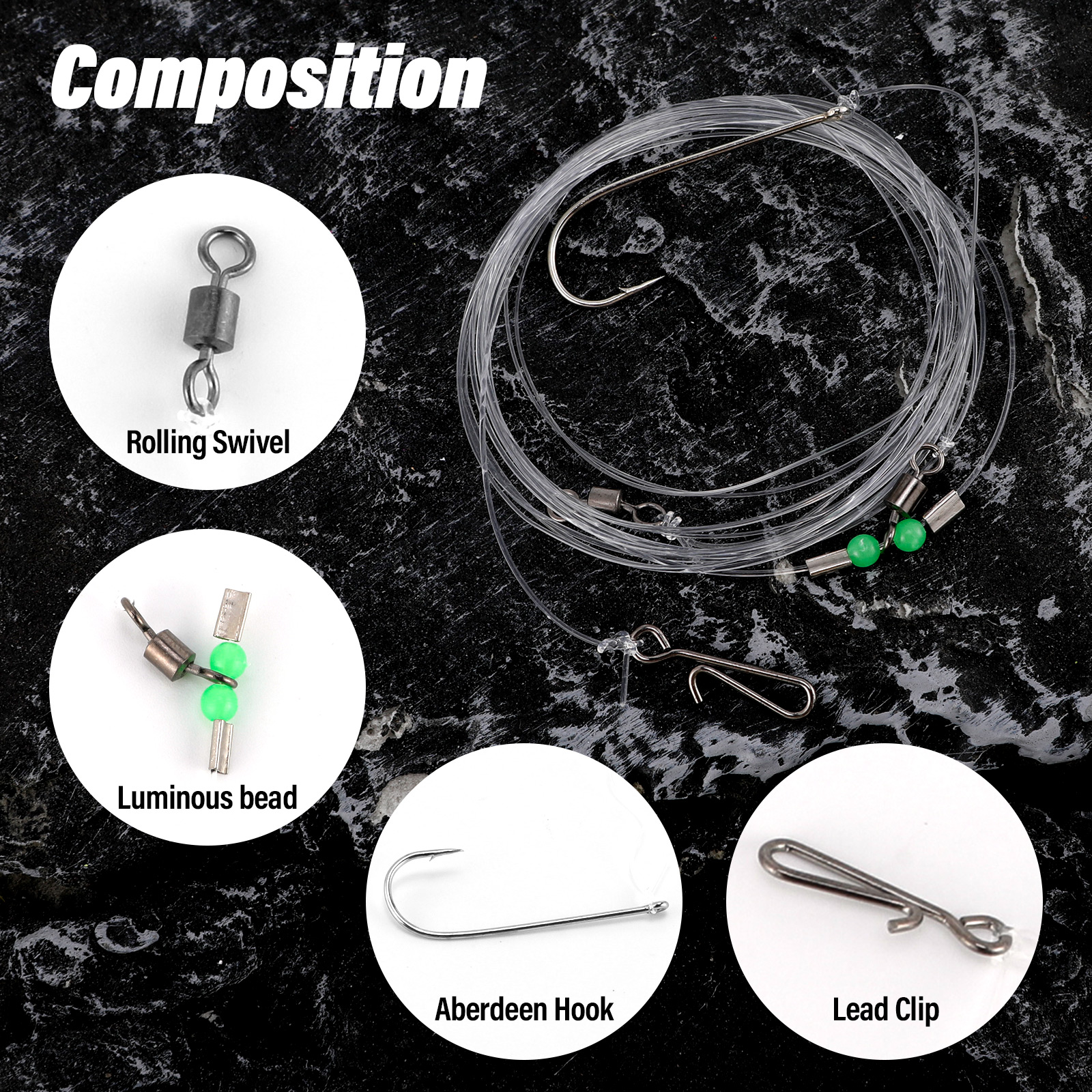 Cod Pulley Rig Surf Fishing Rig Long Casting Flapper Rig Clipped ... – Grandado