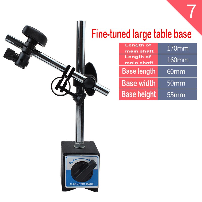 Mechanical magnetic large table seat magnetic strong lever stand bracket strong Vientiane Dial indicator installed 8mm hole: Purple