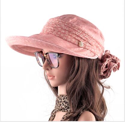 Panie dyskietki kapelusze przeciwsłoneczne dla kobiet lato anty-uv czapka dziewczyna szerokie rondo wiadro kapelusz kobiety składane daszki ochronne chapeu feminino: Czerwony