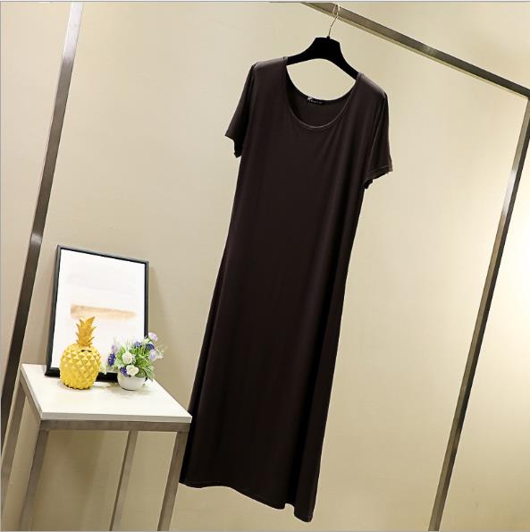 Fdfklak Zomer Night Jurk Vrouwen Nachtjapon Sleepshirts Roze/Zwart Korte Mouwen Nachtjapon Nachtjapon Katoen Nachtkleding