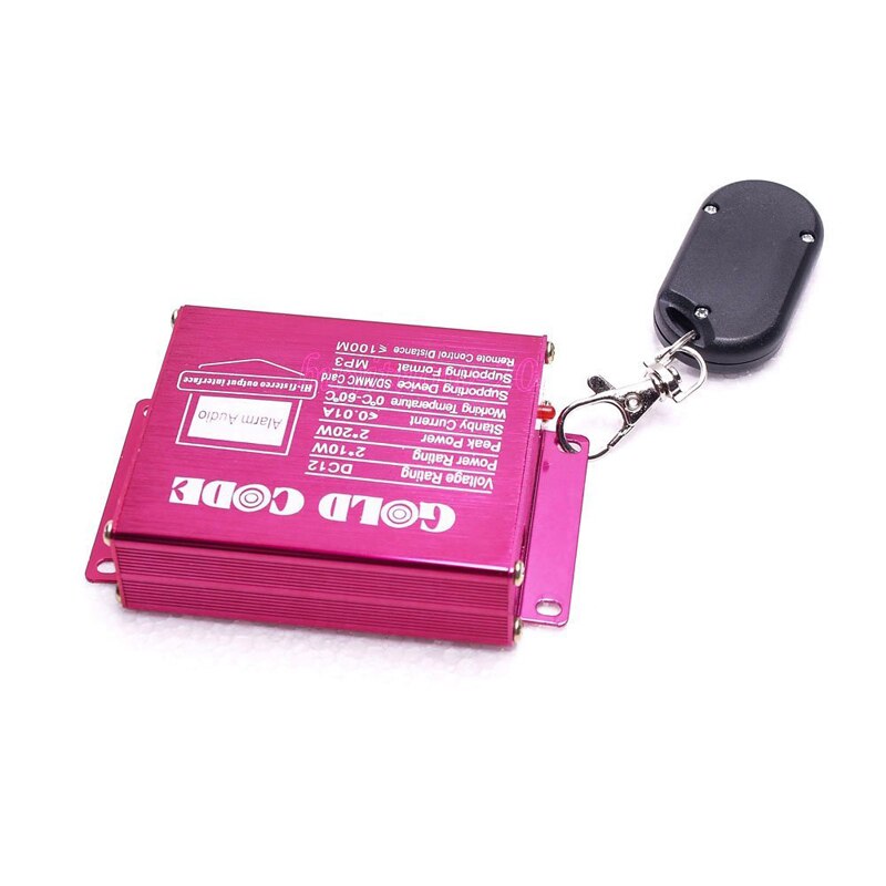 Wireless Remote Sound System Motorcycle Car Audio Speakers FM Radio USB SD Speaker Alarm Systems Anti-theft Motorbike MP3 Audio