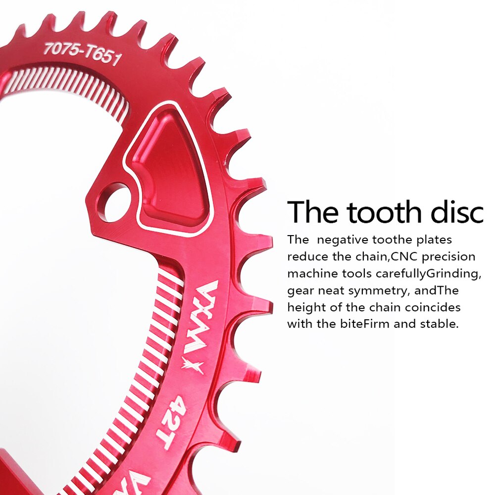 Vxm 104 bcd 40t 42t mountainbike kettingblad mtb crankstel aluminiumlegering 7075 smal breed kettingblad bcd 104mm kettingblad