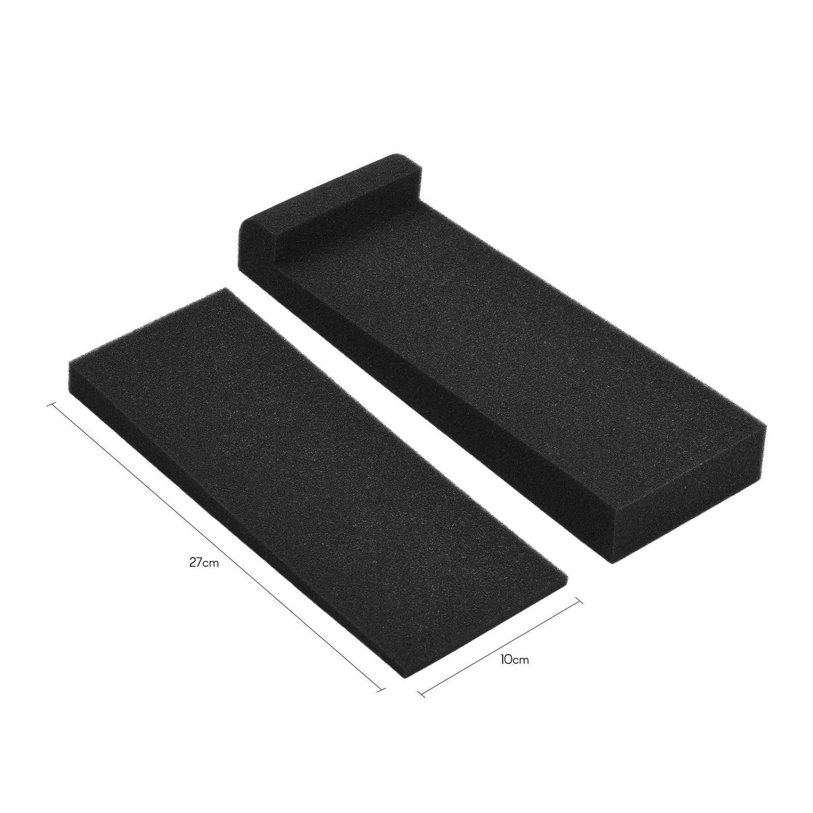 Almohadillas de aislamiento de espuma de aislamiento acústico de alta densidad, 30x27cm, área utilizable para altavoz de Monitor de estudio, 2 paquetes: 27 X 10cm