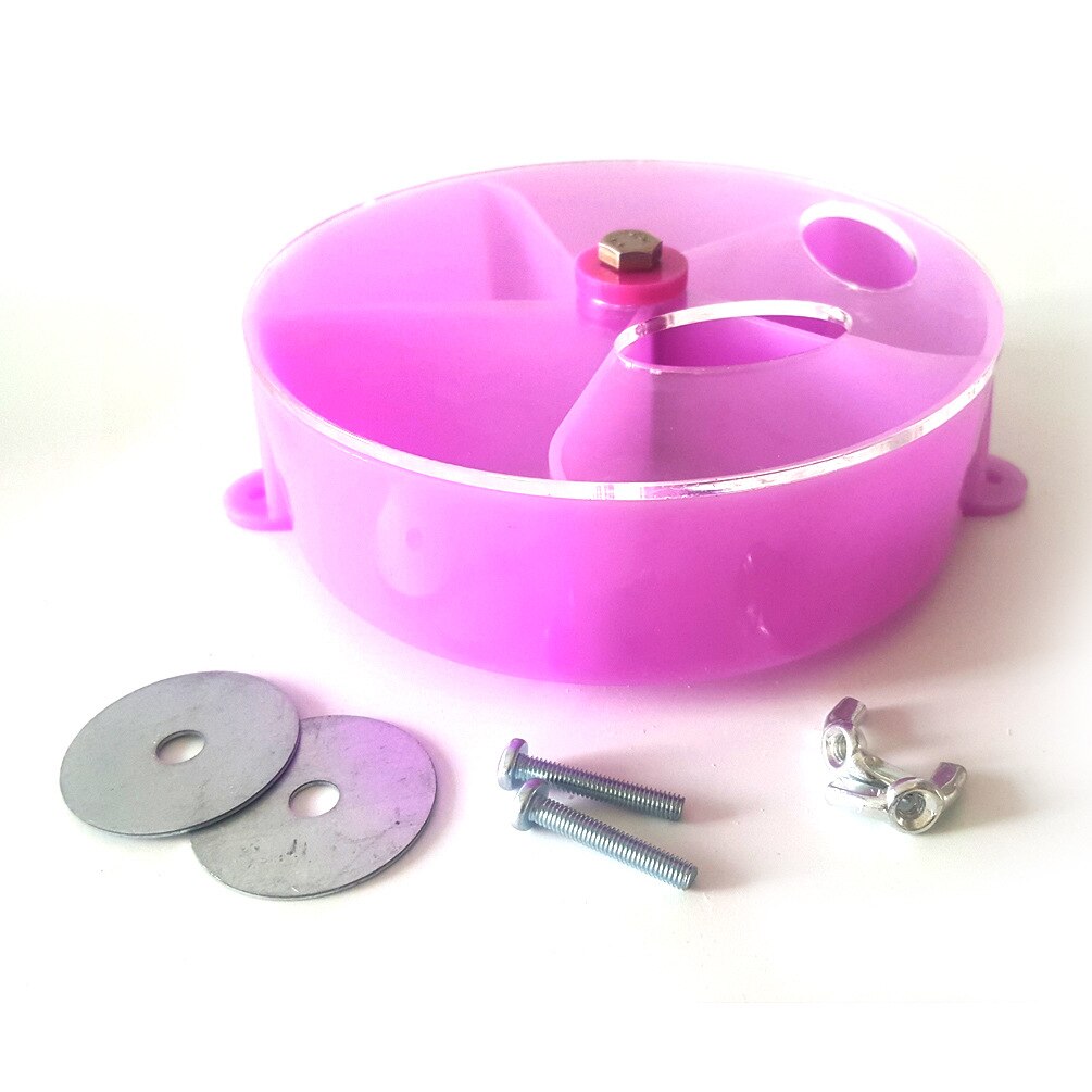 Shape Rotatable Wheel Toy Food Puzzle Bird Device Parrot: Purple