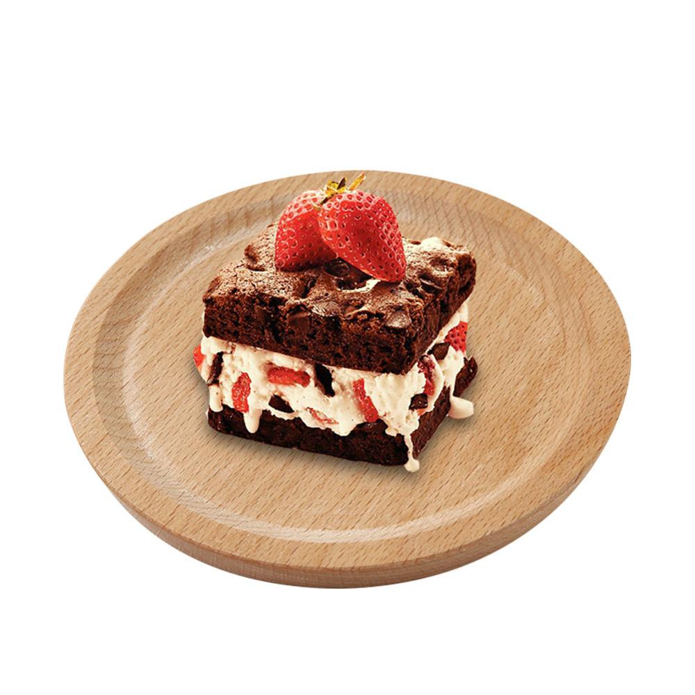 Rund / fyrkantig form trä tallrik fat för hem hotell skola tårta dessert serveringsbricka trä sushi tallrik servis servis: Runda