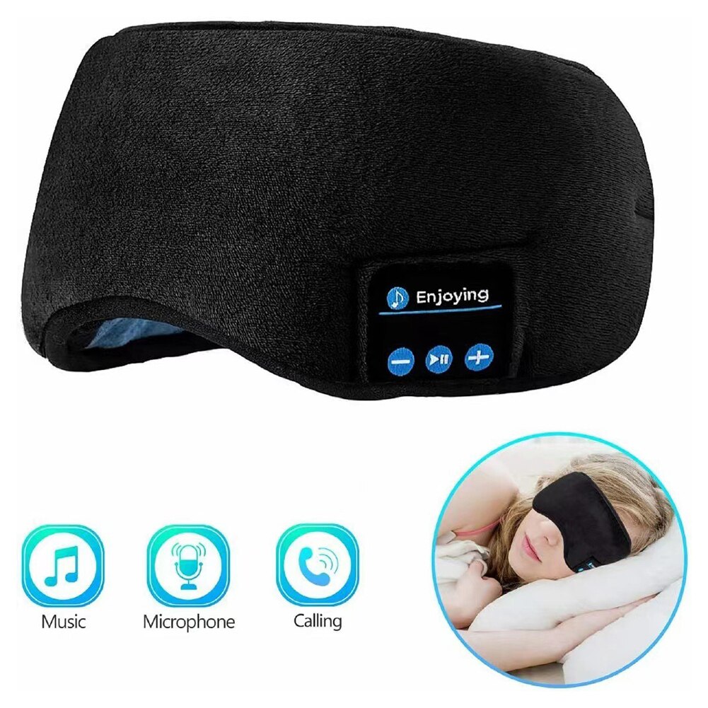 Sleeping Eye Mask Cotton Set White Noise,3D Music Eye Mask, Wireless Bluetooth 5.0, HD Stereo Speakers For Insomnia Sleepers
