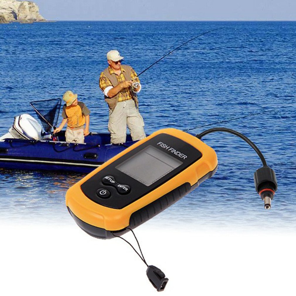 Portable Fish Finder Echo Sounder Sonar Lcd Echo Sounders Fishfinder Echo Sounder for Fishing Cable Sonar Fish Finder