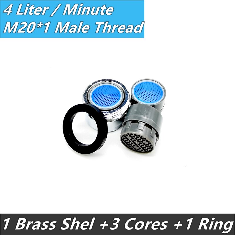 Wasourlf- Aireador de grifo de ahorro de agua M16 M18 M20, accesorios de grifo de rosca macho hembra, reemplazo de filtración de cocina para baño: Azul marino