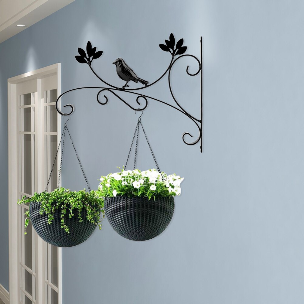Moderne Kunst Opknoping Planten Beugel Muur Planter Haken Bloempot Ijzer Lantaarn Hanger Voor Tuin Outdoor Indoor Patio Euro Stijl
