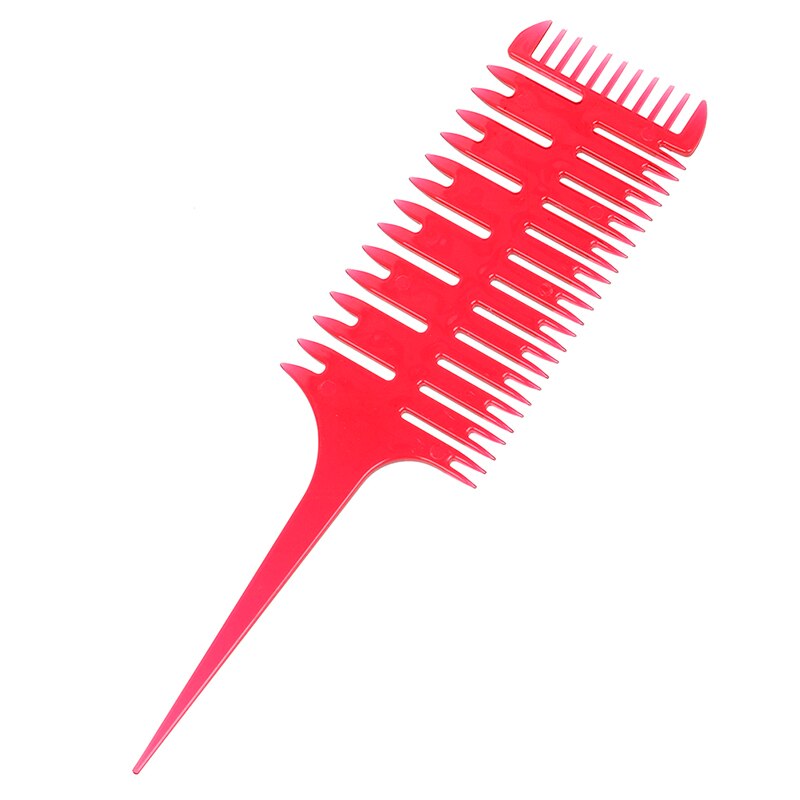 6Colors Easy To Use Weave Weaving Comb Hair Dye Styling Tool Salon Hair Dyeing Comb 3-Way Sectioning Highlight Comb: RD-A