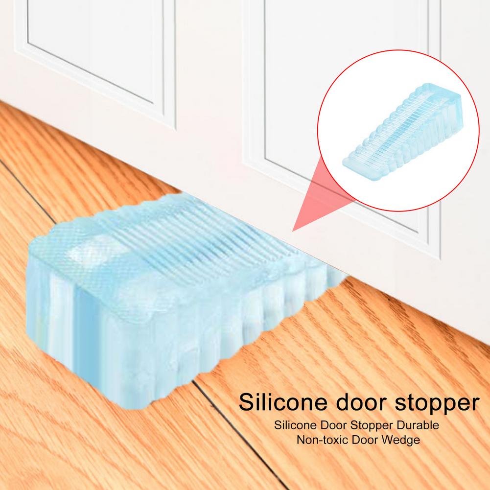 4PCS Silicone Door Stopper Windproof And Anti-pinch Safety Door Wedge Door Top Anti-Collision Door Clip Block Stopper