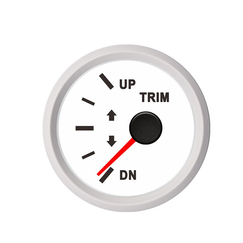 Universal 2" 52mm Boat Trim Gauge Outboard Engine Marine TRIM METER 12V 24V with Red Backlight: WW