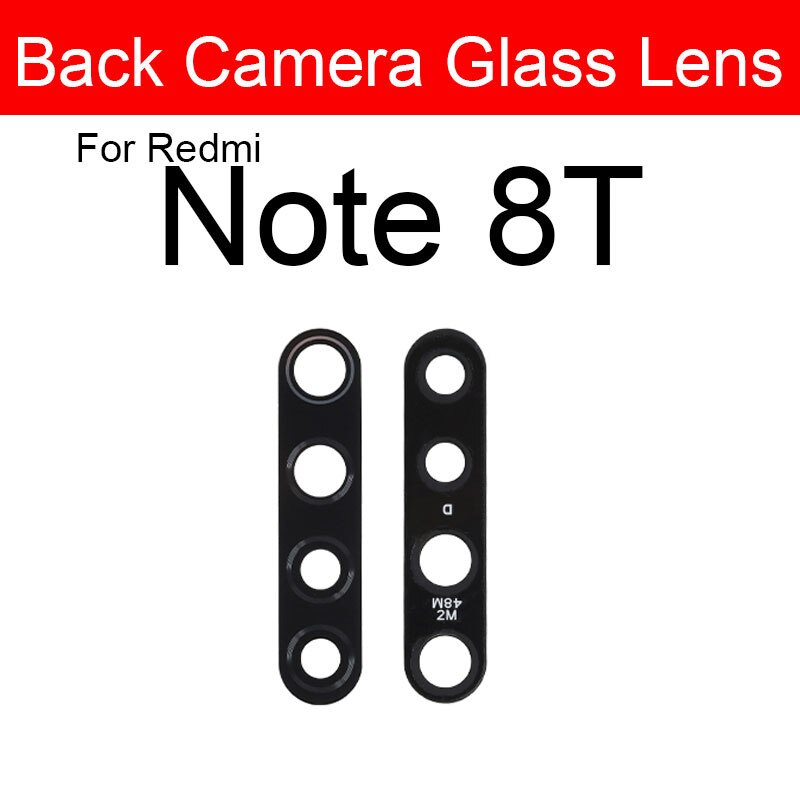 2pcs for Xiaomi Redmi Note 8T Back Camera Glass Lens Rear Camera Glass with Adhesive Sticker Glue For Redmi Note8T Repair Parts