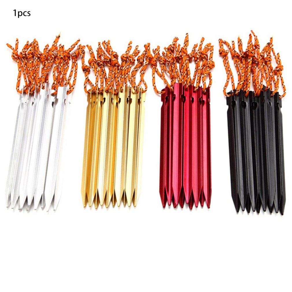 Mocny namiot trójkątny gwóźdź z sznurkiem ze stopu aluminium odkryty trójkątny paznokci kemping akcesoria robić namiotów