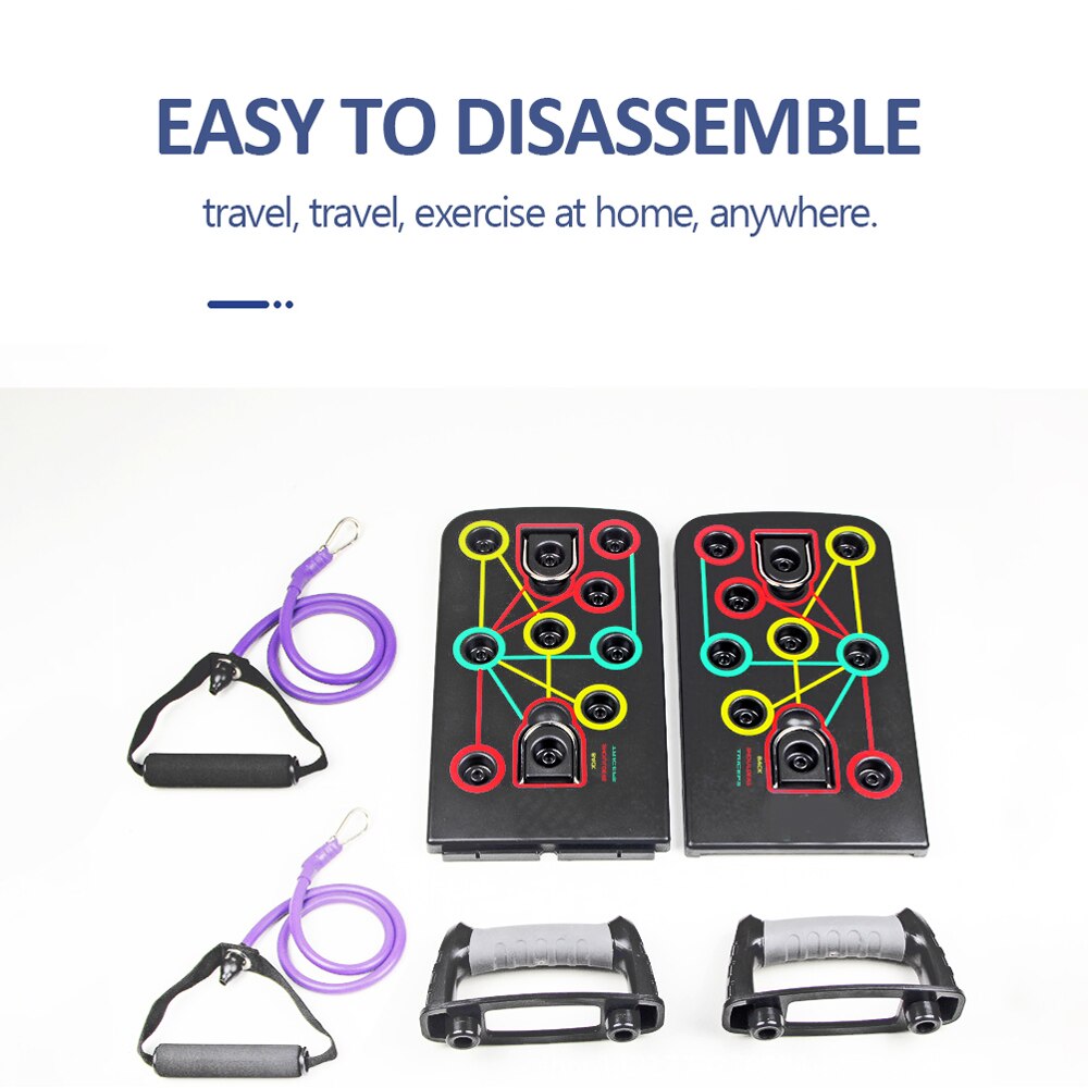 9 in 1 Push Up Rack Board Men Women Comprehensive Home Exercise Push-up Stands Body Building Training System Fitness Equipment