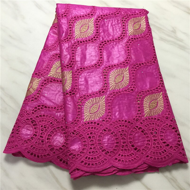 coton bassin sec riche brode broderie guinée brocart tissu 5 Yards par pièces africain bazin riche tissus