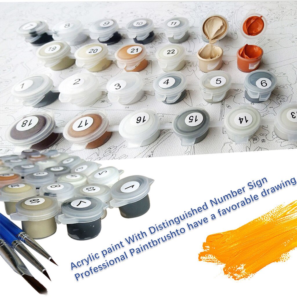 Frameless Fireworks season Diy Digital Painting By Numbers Kits Acrylic Paint By Numbers Unique