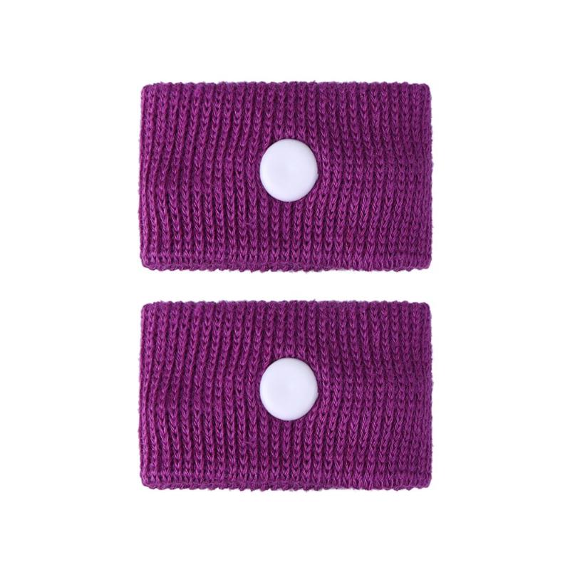 2 stk rejsemorgenkvalme armbånd anti køresyge armbånd: Lilla