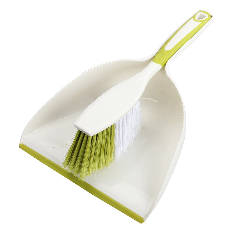 Multi-function Broom Desktop Cleaning Mini Garbage Shovel Plastic Broom Kitchen Small Broom Garbage Shovel Set Cleaning Supplies: Light Yellow