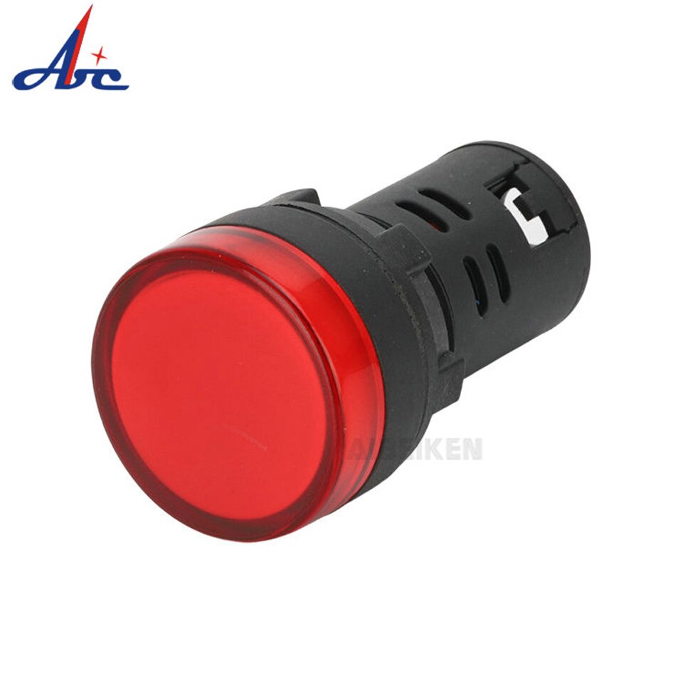 Lampe Pilot-signal-lys ledet-strøm-indikator 22mm- panel 220v 24v montere 380v 12v 110v rød hvit gul grønn