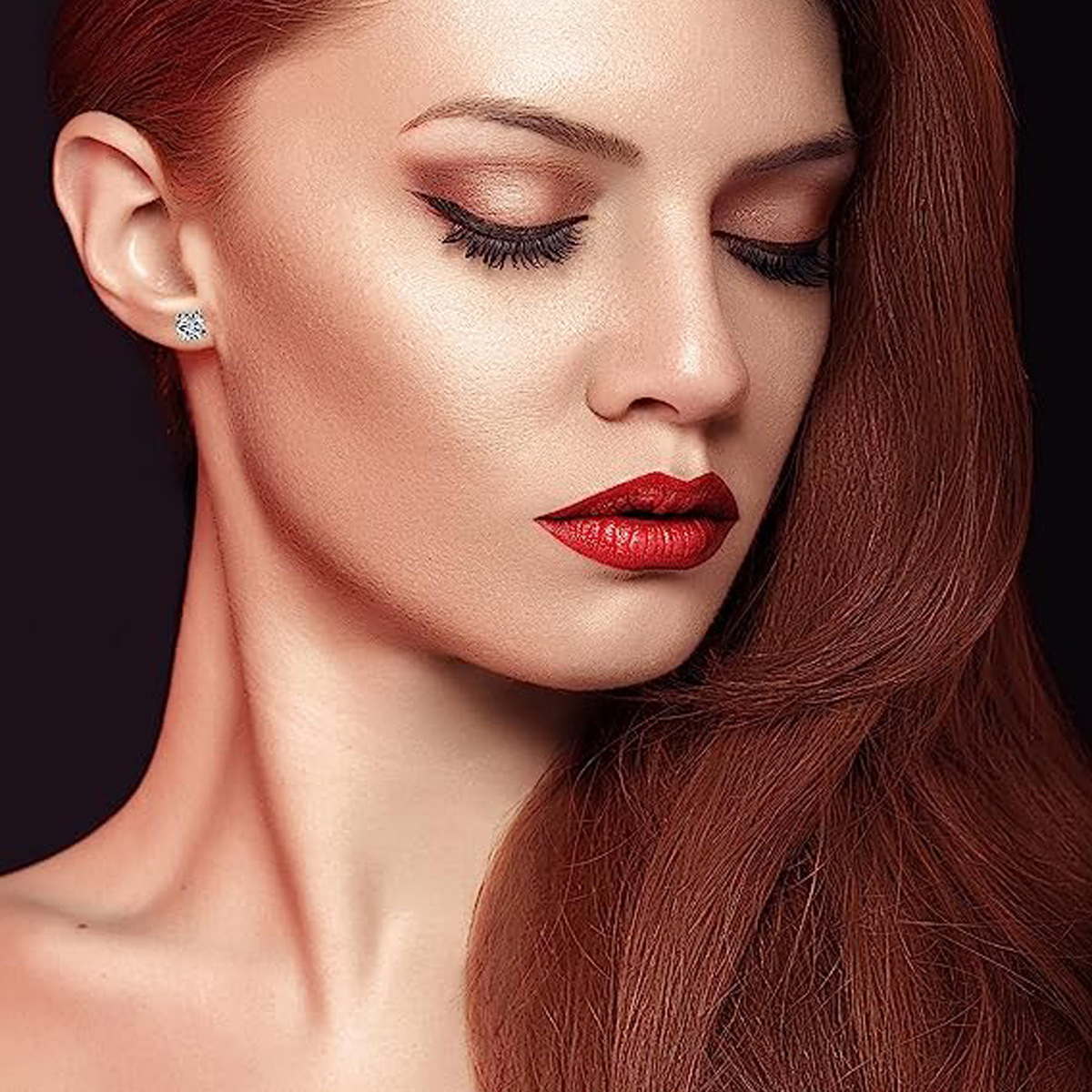 1 Pairs Crystal Strong Magnetic Ear Stud Clip Earrings for Men Women Punk Round Zircon Magnet Earrings Non Piercing Jewelry