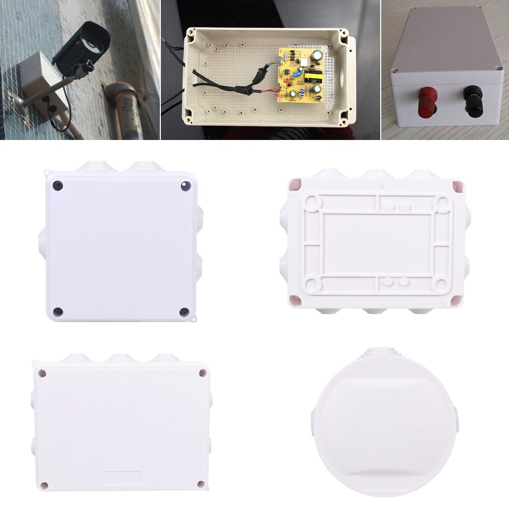 ABS Plastic IP65 Electric Control Box Outdoor Waterproof Power Box DIY Indoor Wire Shell Connection Cable Branch Junction Box