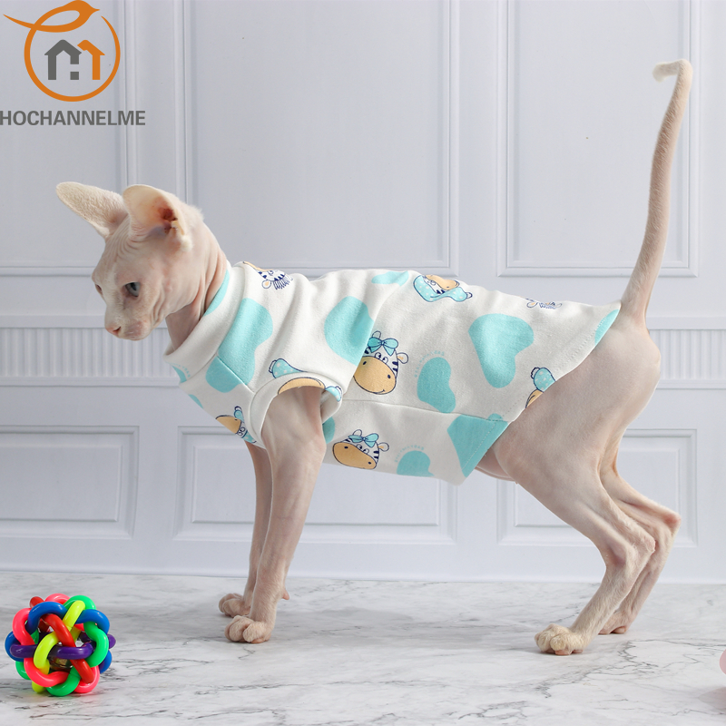 Sfinx devon kat tøj forår sommer bomuld strikket åndbar anti-allergi vest hundetøj til lille hund