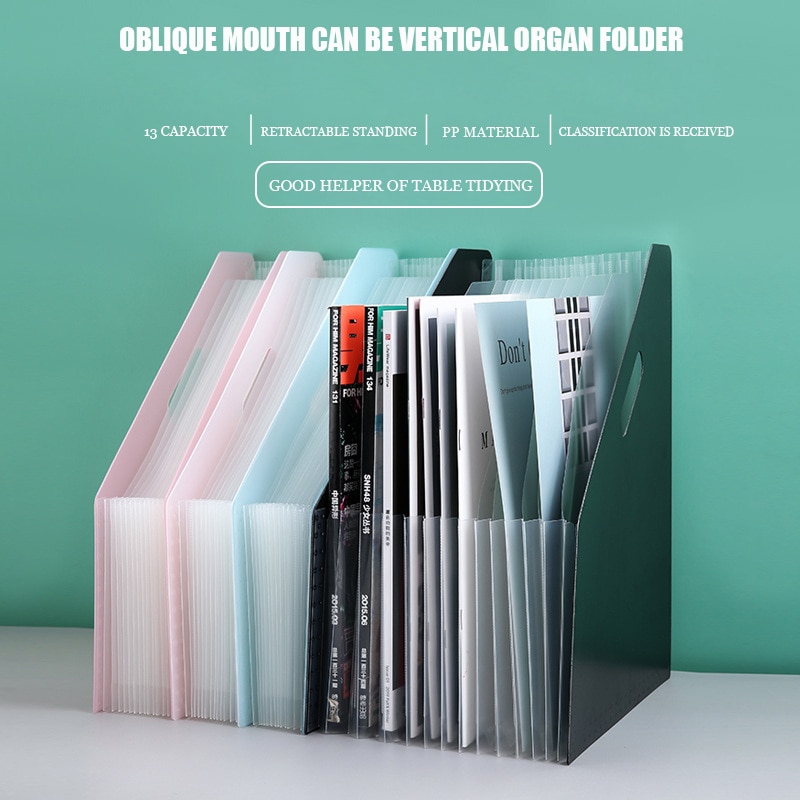 Organ office file rack can be folded vertical folder file storage box file basket desktop data storage rack папка для документов