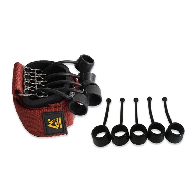 Draagbare Hand Gripper Silicone Vinger Yoga Expander Hand Grip Pols Sterkte Trainer Vinger Uitoefenaar Resistance Band Fitness: Blauw