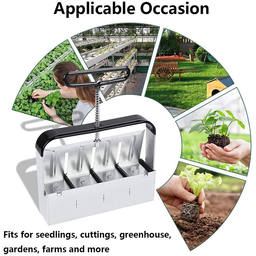 Manual Square Soil Blocker 2-Inch Soil Block Maker with Handle for Garden Tool-minimize The Damage To The Fragile Root System