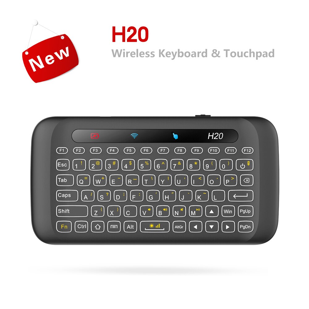 Mini tastiera Wireless 2.4G con Combo Mouse Touchpad, 7 colori regolabili la rotazione automatica del Touch Panel per PC,Android Tv Box,HTPC