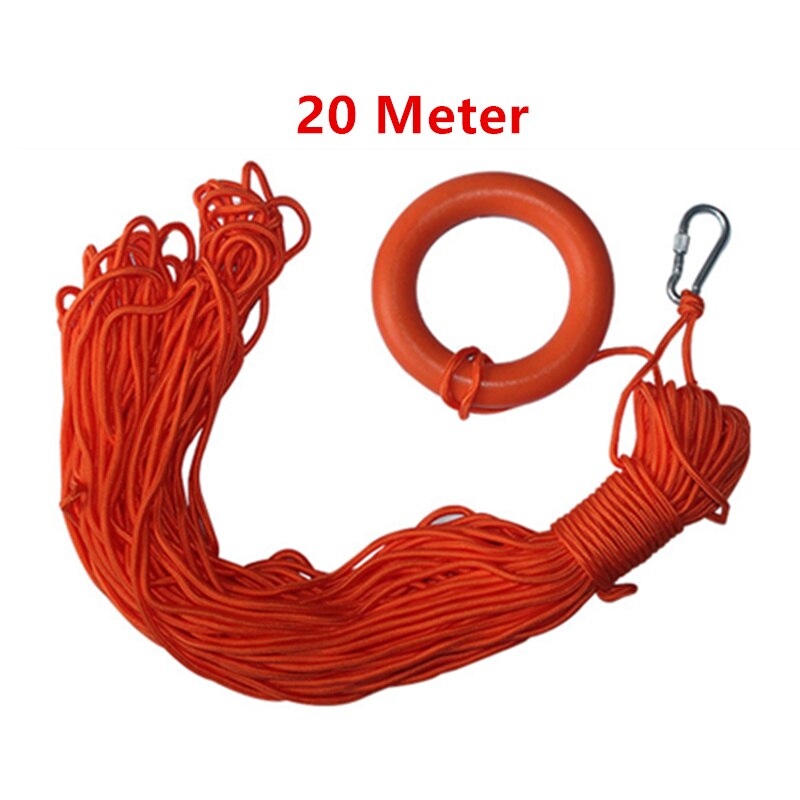 JayCreer-cuerda salvavidas flotante, rescate de agua, buceo, piscina, salvavidas de rescate con bucle flotante: 20 Meter