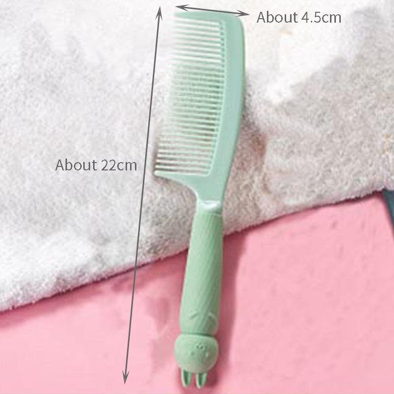 1Pc Cartoon Konijn Massage Detangling Hair Brush Hoofdhuid Haar Kam Detangling Borstel Voor Haar Borstel Meisje Kind Willekeurige Kleur