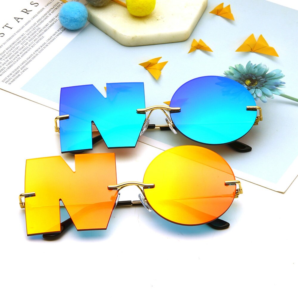 Kirjain ei aurinkolaseja luksusmerkin naisille metalliset aurinkolasit naisten trendikkäät aurinkolasit  uv400 sävyä gafas de sol silmälasit