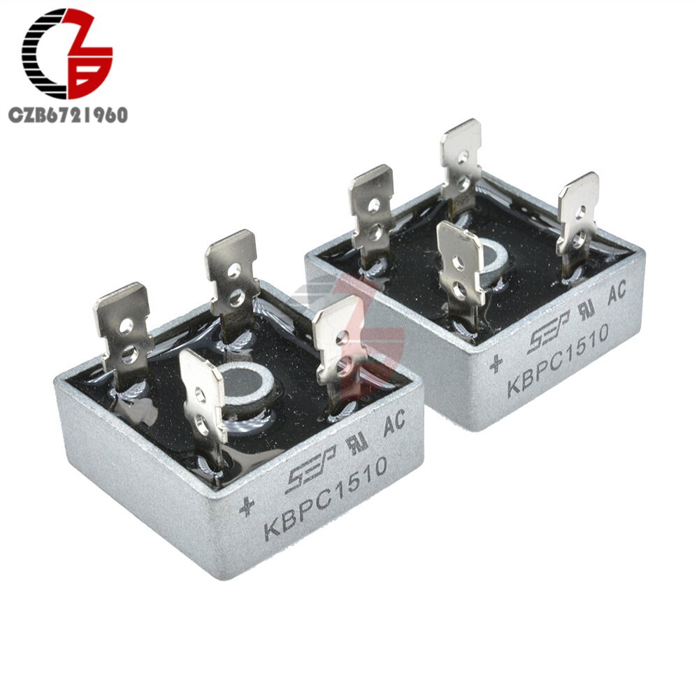 Conmutador KBPC1010 KBPC1510 KBPC2510 KBPC3510 KBPC3510W KBPC5010 Power Puente rectificador de diodo 15A 25A 35A 50A 1000V KBPC: KBPC1510 15A 1000V