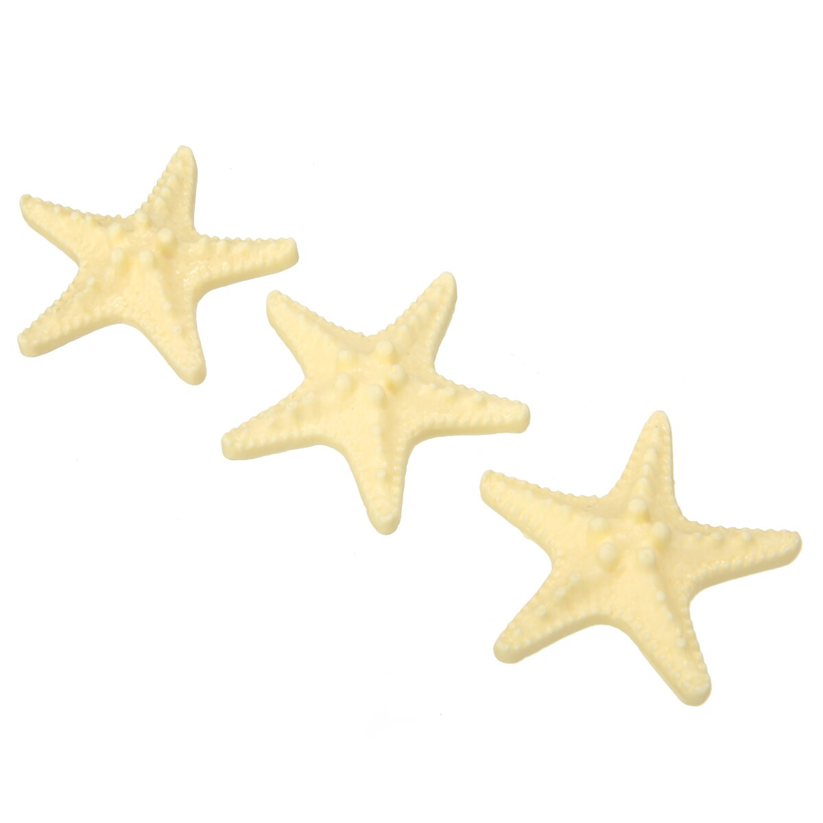 3Pcs Resin Decorative Starfish Mediterranean Style Sea Star starfish White/Blue Small For Home Table Wall Children Room Decor: White
