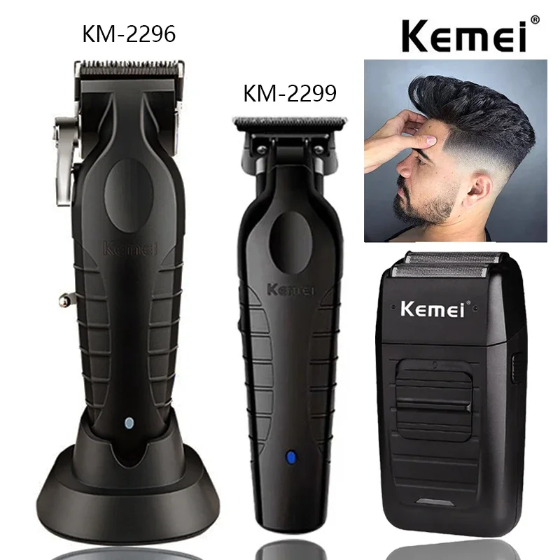 Kemei KM-2296 KM-2299 KM-1102 Hair Clipper Kit Electric Shaver Male Hair Cutting Machine Men’s Trimmer Machine
