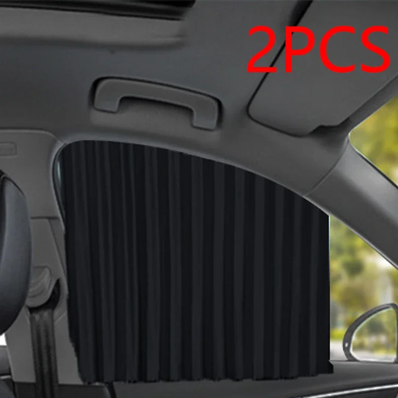 2PCS Magnetic Car Sunshade Window Curtain Auto Window Sun Shade Privacy Sun UV Protection Window Shield Car Interior Accessories: MULTI