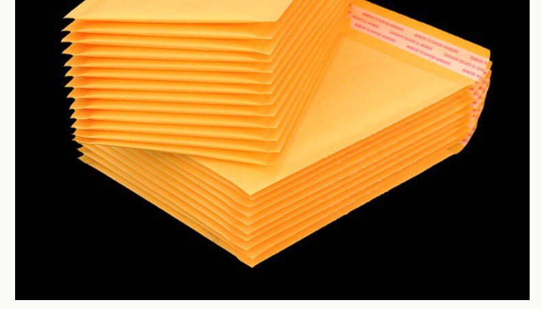 10 pièces/lot petite taille couleur jaune bulle Mailers enveloppes rembourrées papier Kraft multi-fonction bulle enveloppe sac 12x18 avec 4cm