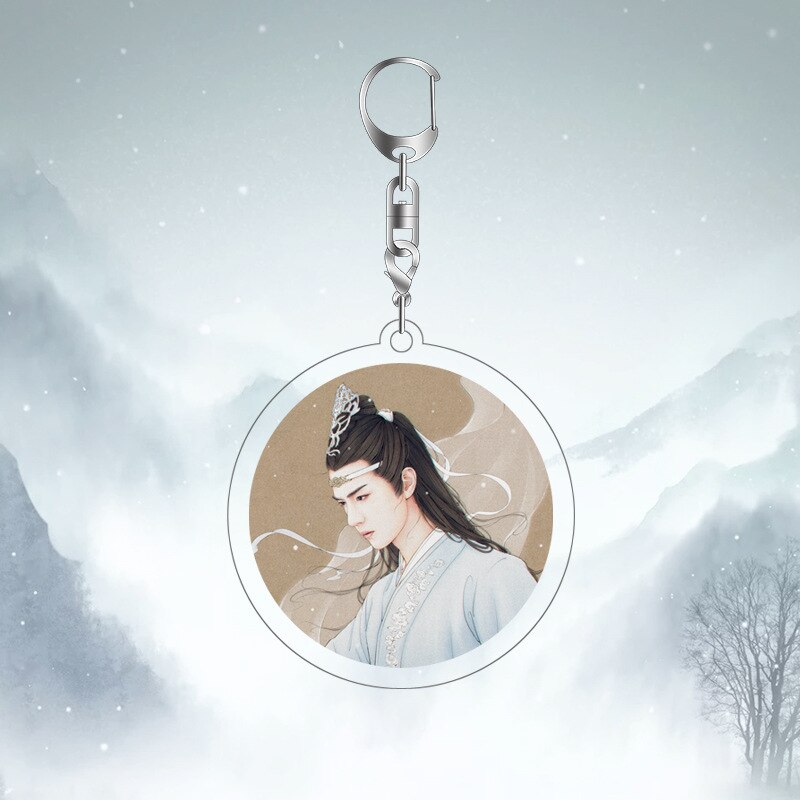 Chen Qingling Multiful Keychain Doppel Seiten Schlüssel Ring Schlüssel Kette sterben ungezähmt Wang Yibo Xiaozhan: Schwarz