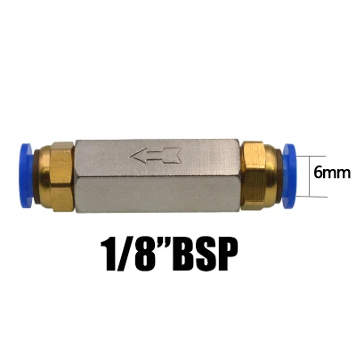 Pneumatisches messing-rückschlagventil mit vollem durchgang, einwegventil ohne rückschlag für luftkompressoren: Braun