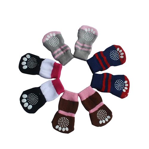 4 Stck Hund Socken Niedlichen Welpen Hund Haustier Strickt Socken Anti Unterhose Kompakt Unterseite Mini Socke Hund Liefert