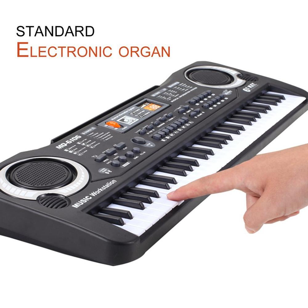 Piano Toetsenbord Draagbare Elektronische Kinderen Keyboard Piano Beginner Digitale Muziek Piano Speelgoed 61 Toetsen Piano Met Microfoon