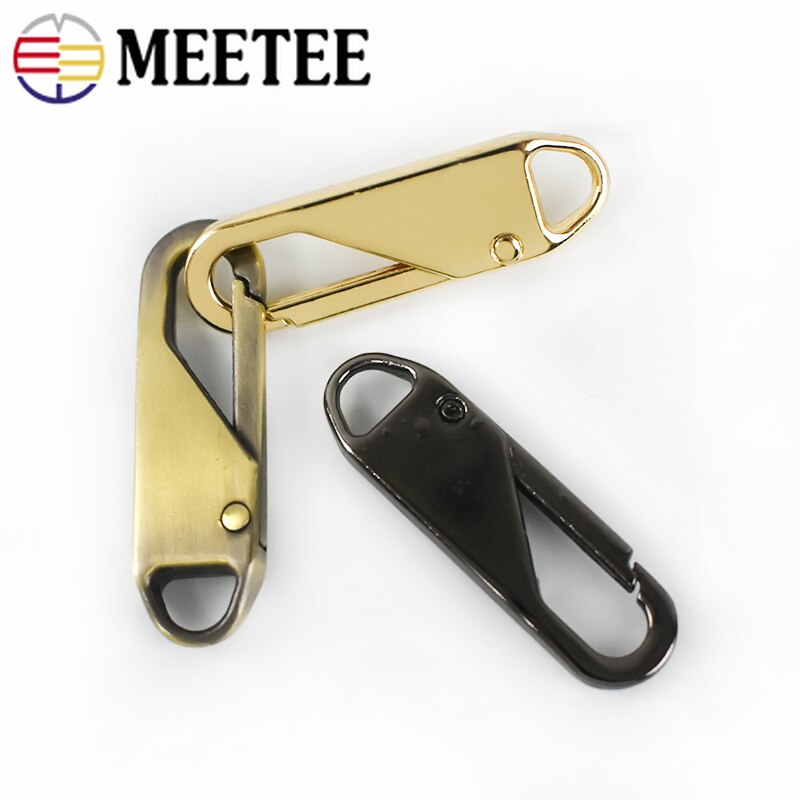 Tiradores de cremallera de Metal para equipaje, Maleta, Bolsas, tiradores de cabeza, lengüeta, reparador instantáneo, herramientas de sastre DIY, 3 #5 #8 #, 10 Uds.