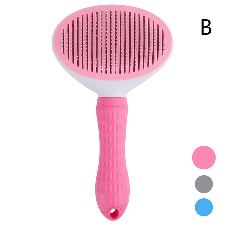 Removal Kam Pet Kam Borstel Grooming Katten Haar Verwijderen Zelfreinigend Flea Kam Voor Honden Grooming Toll Automatische Haar Borstel Trimmer: B