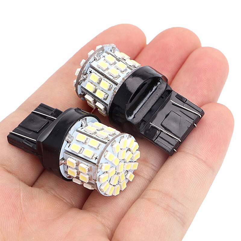 2Pcs T20 Led Auto Remlichten W21W 7440 1206 64SMD Led Wit 7440 3156 3157 Auto Reserve Backup Licht lamp 12V