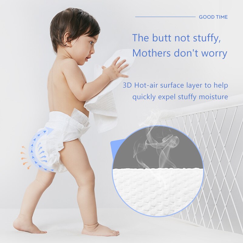 Deyo-couche-culotte jetable pour bébés, 3D respirante, paquet d'essai S-XL, 2 pièces