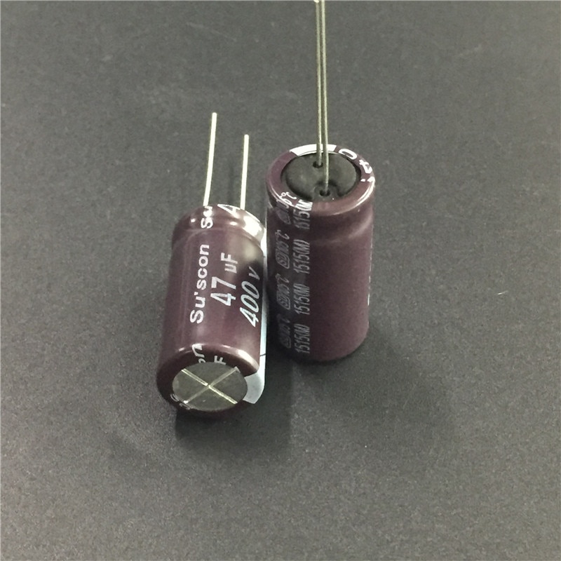 50pcs 47uF 400V Su'scon SD Series 12.5x26mm High Frequency Low Impedance 400V47uF Aluminum Electrolytic capacitor